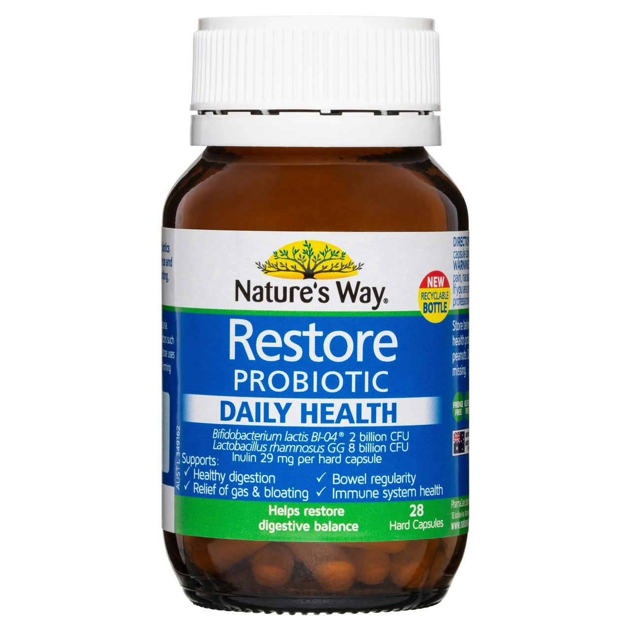 Nature's Way Restore Probiotic Daily Health Capsules 28