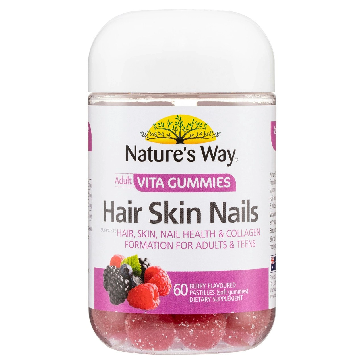 Nature's Way Adult Vita Gummies Hair Skin Nails 60's