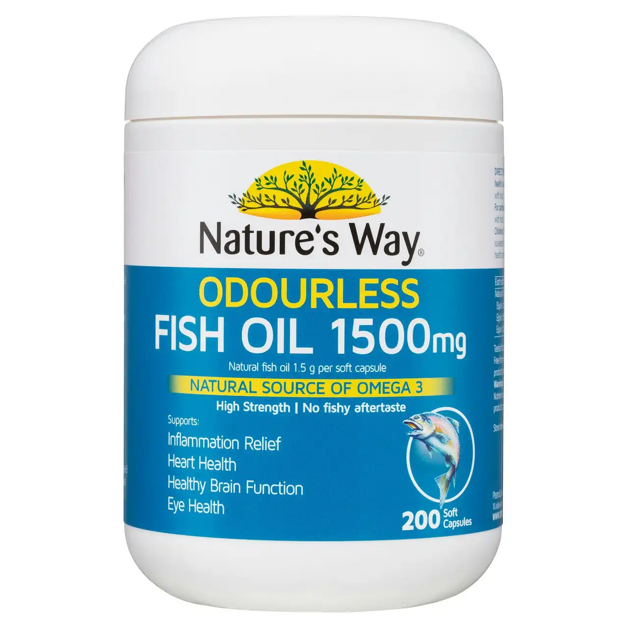 Nature's Way Odourless Fish Oil 1500mg 200 Capsules