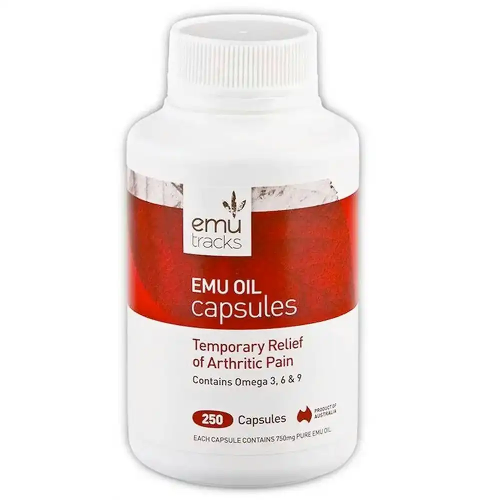 Emu Tracks Emu Oil 750mg Capsules 250