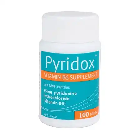 Pyridox Vitamin B6 Supplement 100 Tablets