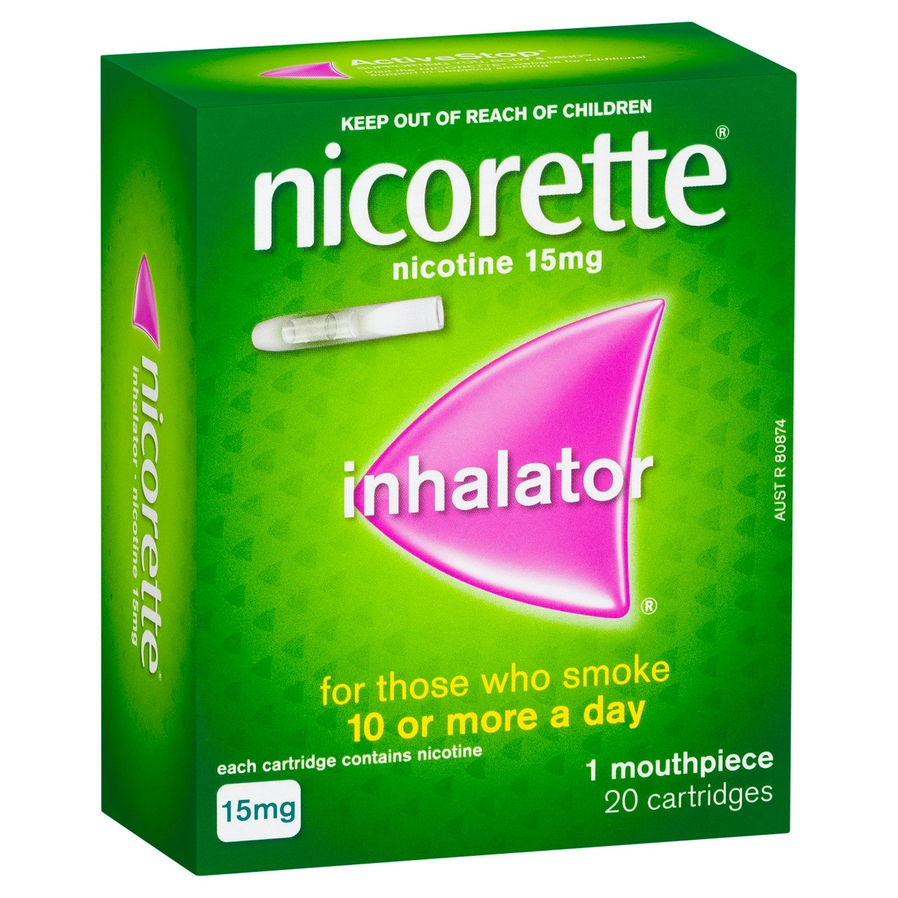 Nicorette Quit Smoking Nicotine Inhalator 20 Pack