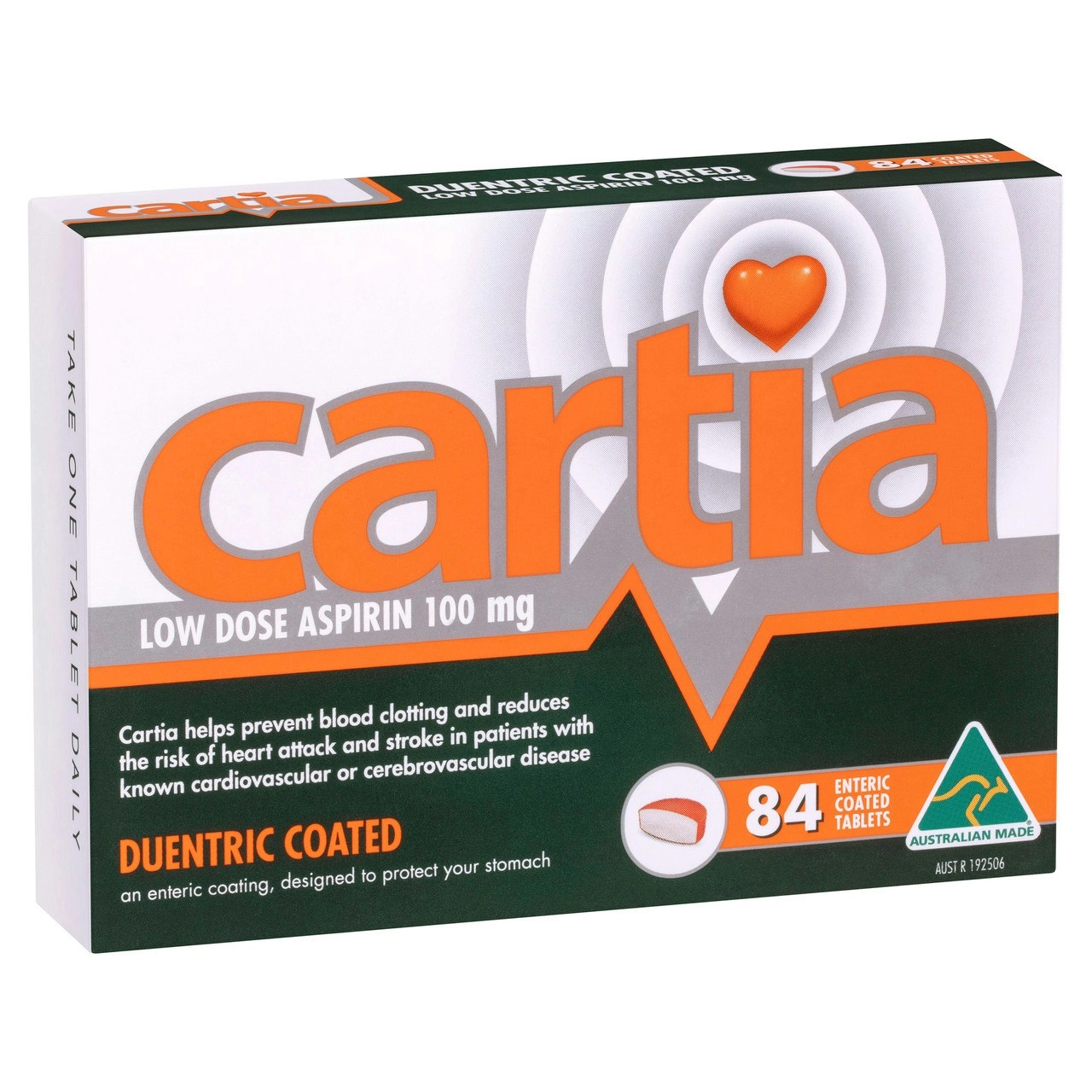 Cartia 100mg 84 Tablets