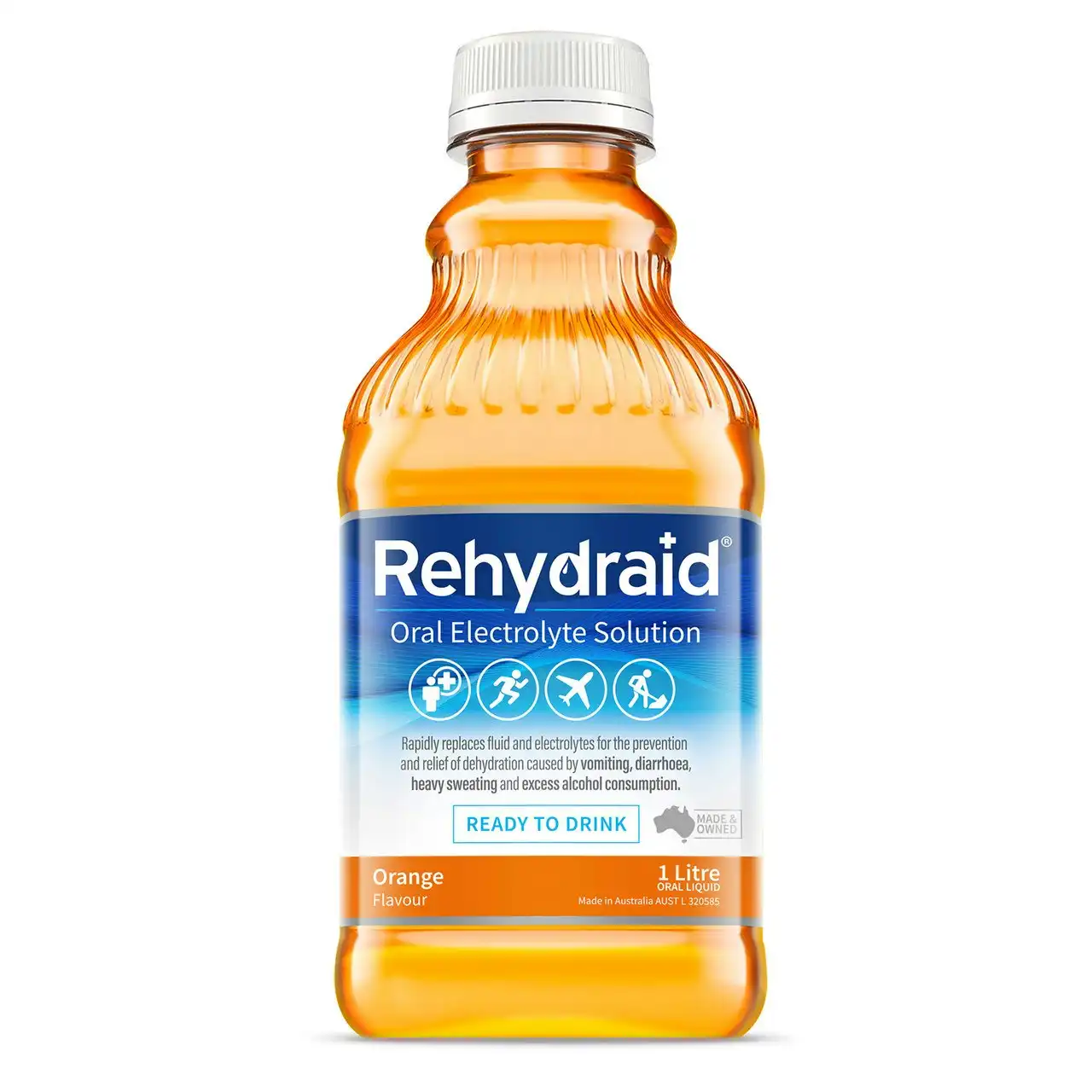 Rehydraid Oral Electrolyte Solution Orange Flavour 1 Litre