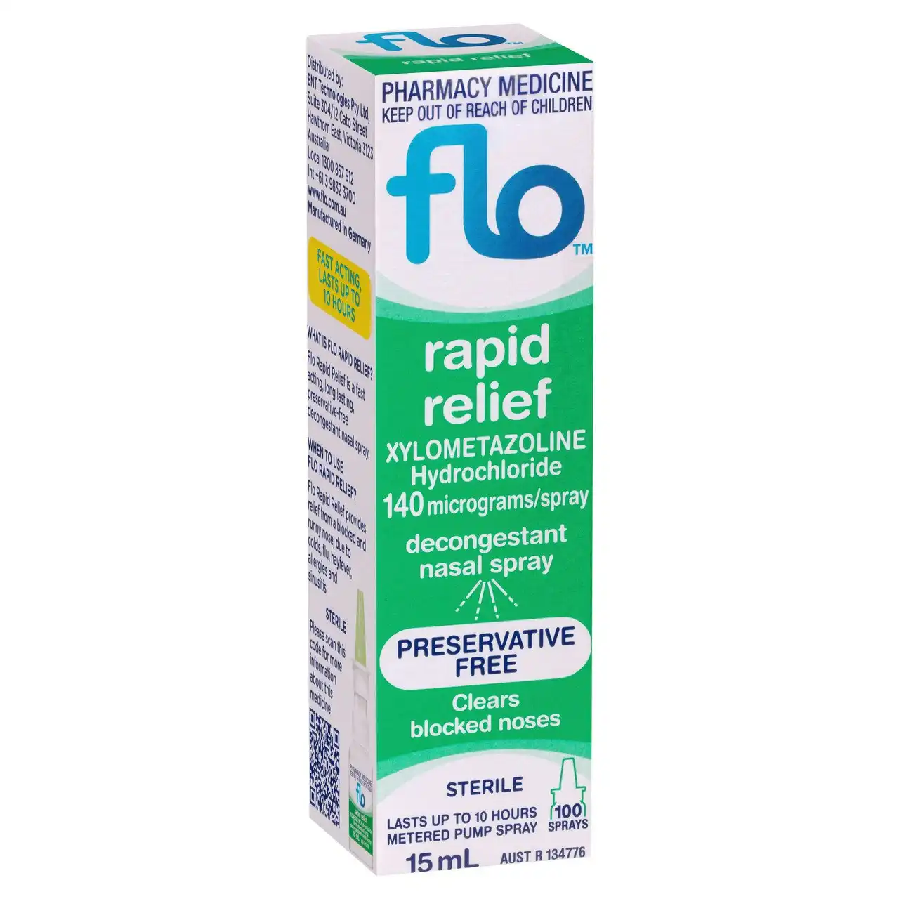 Flo Rapid Relief Decongestant Nasal Spray 15mL