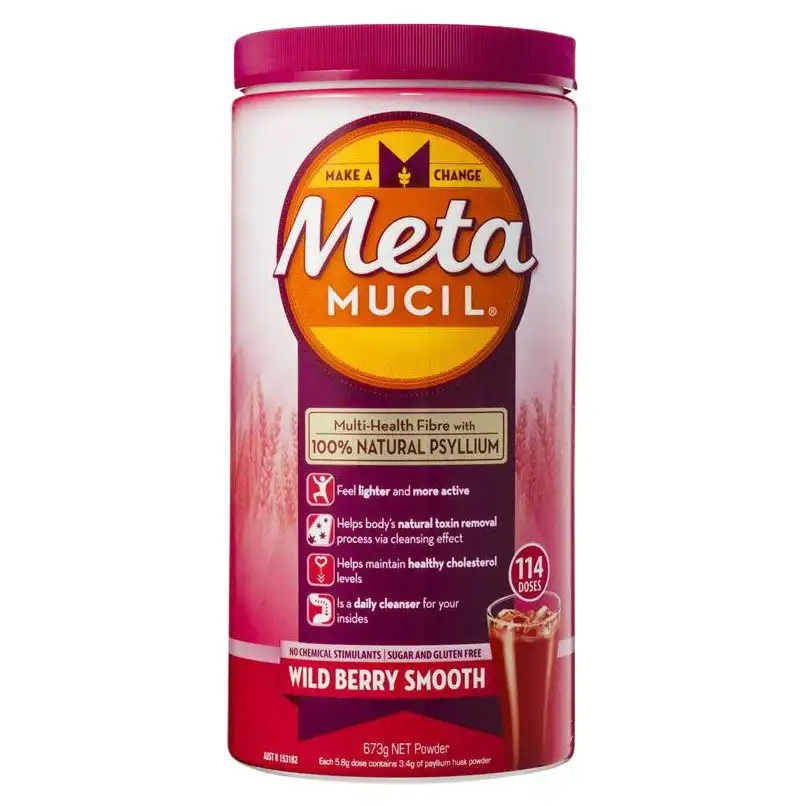 Metamucil Fibre Supplement Wild Berry Smooth 114 Doses