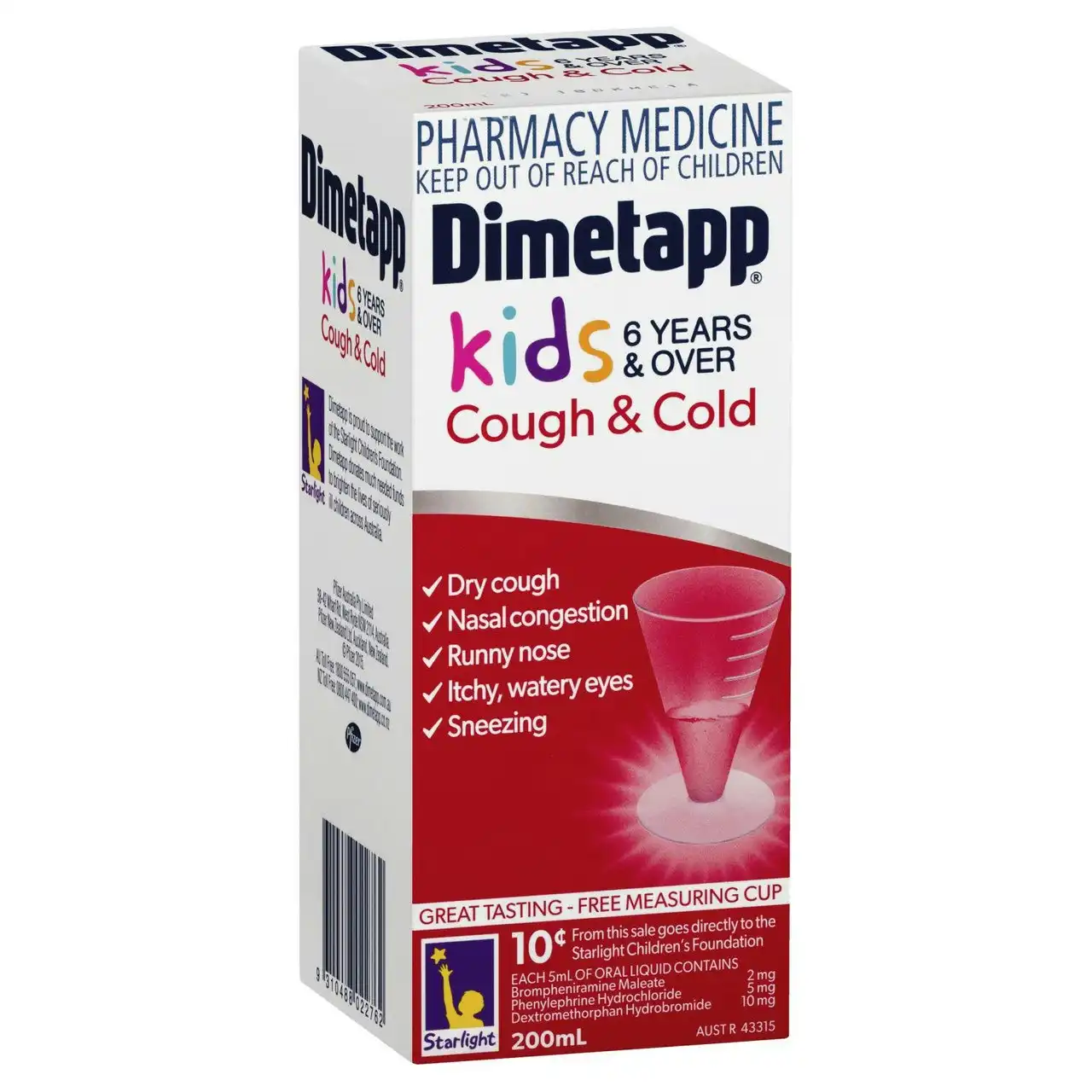 Dimetapp Cough & Cold Kids 6 Years + 200ml