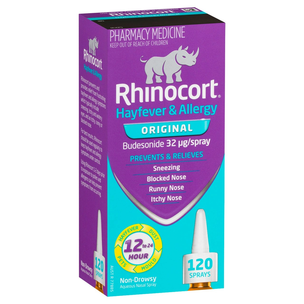 Rhinocort Original Non-Drowsy Hayfever & Allergy Relief Nasal Spray 120 Sprays