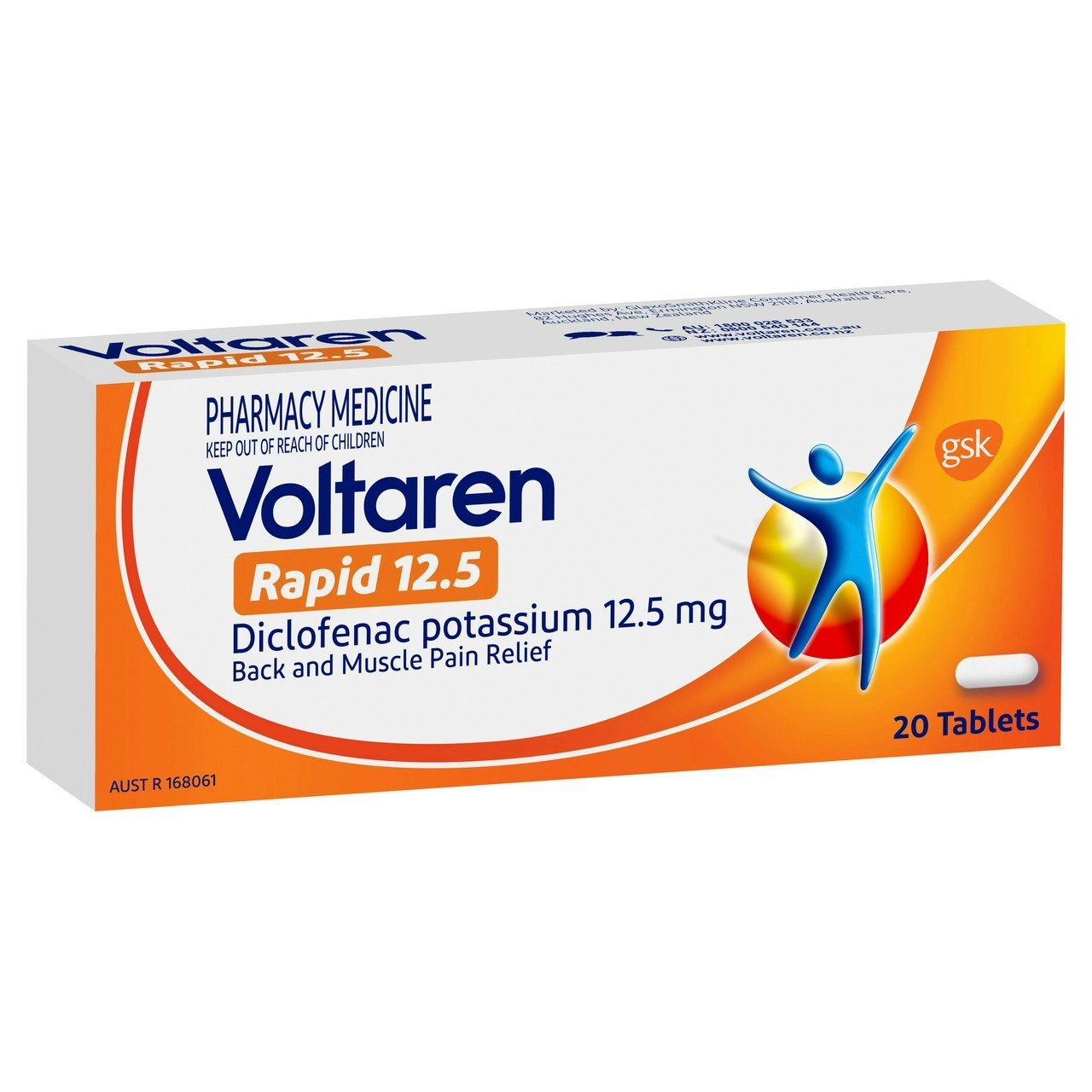 Voltaren Rapid 12.5 20 Tablets