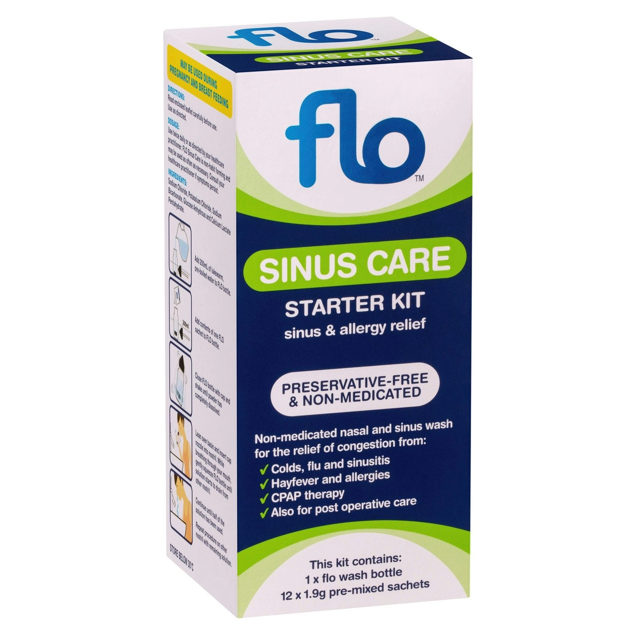 Flo Sinus Care Starter Kit 12 Sachets & Bottle