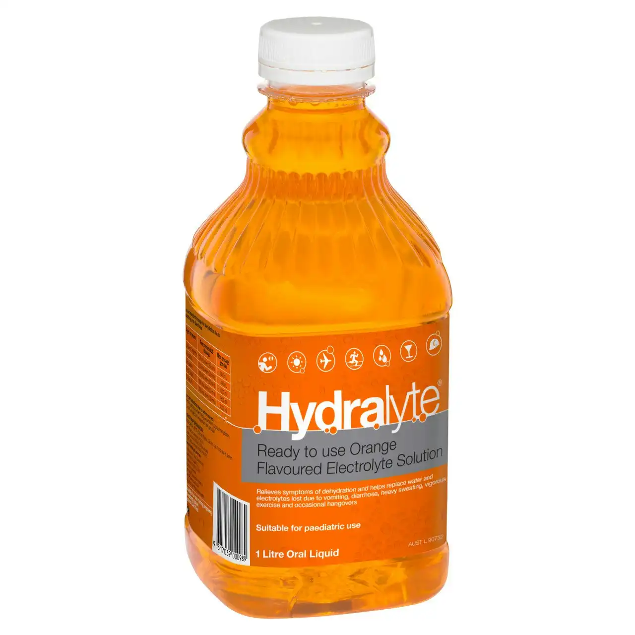 Hydralyte Ready to use Electrolyte Solution Orange Flavoured 1L