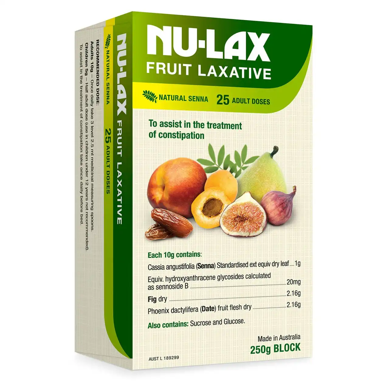 Nu-Lax Natural Fruit Laxative Block with Senna