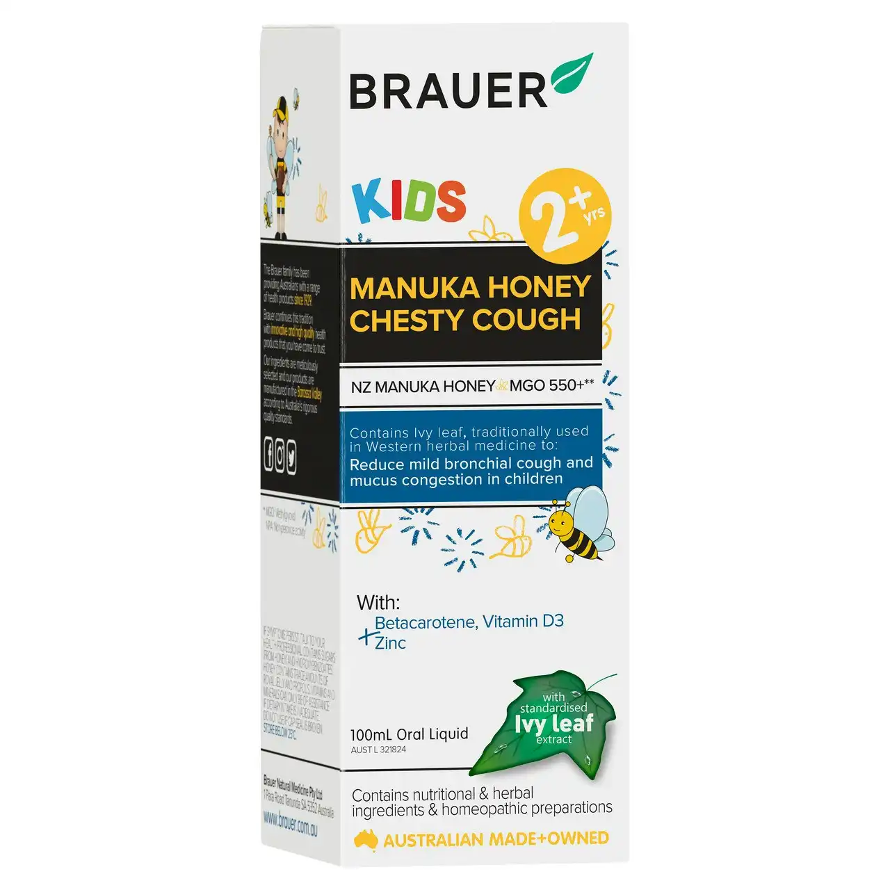 Brauer Kids Manuka Honey Chesty Cough 100ml