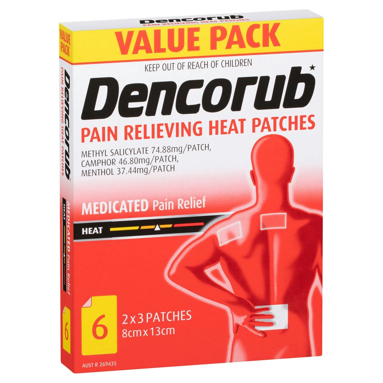 Dencorub Pain Relieving 6 Heat Patches