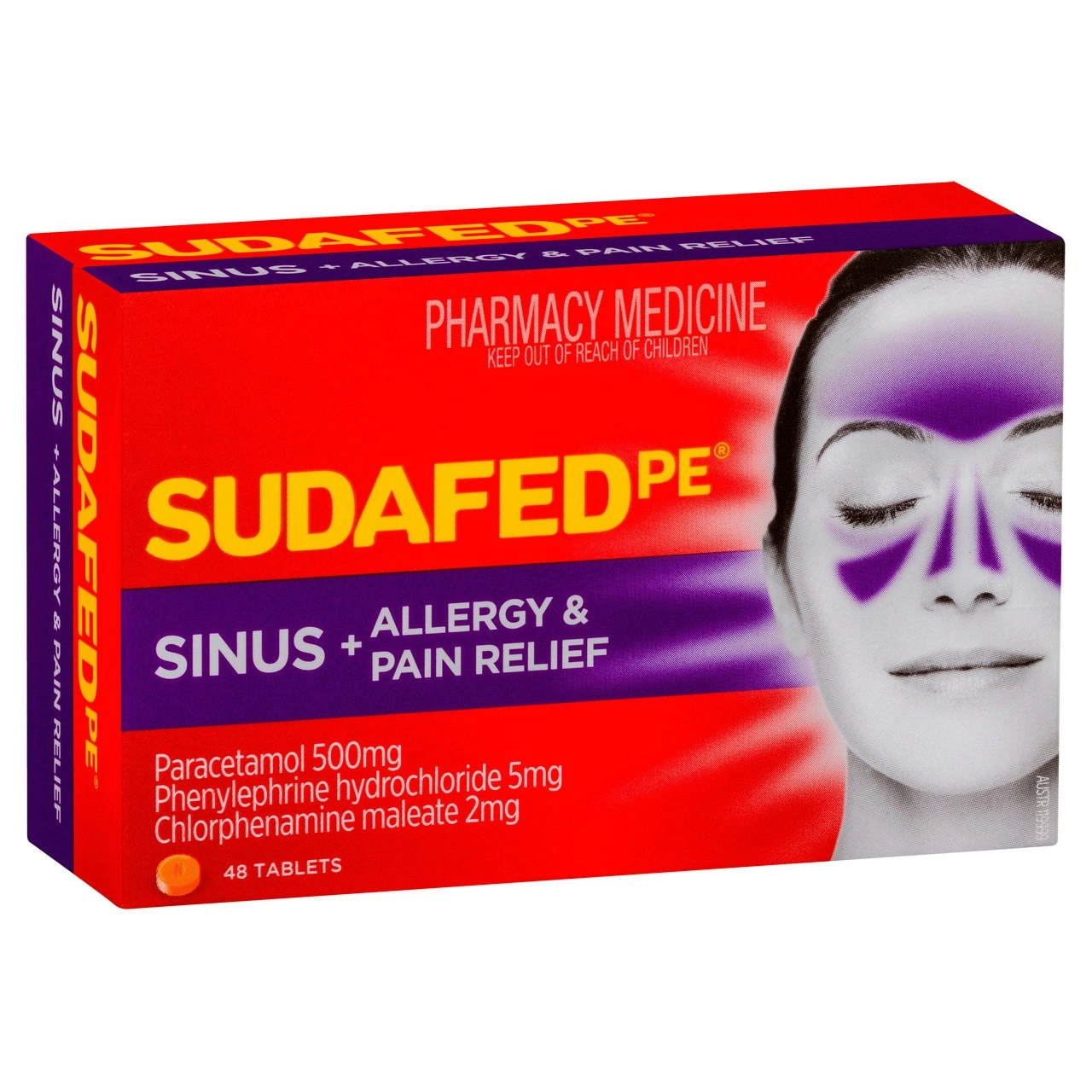 SUDAFED PE Sinus + Allergy & Pain Relief Tablets  48 Pack