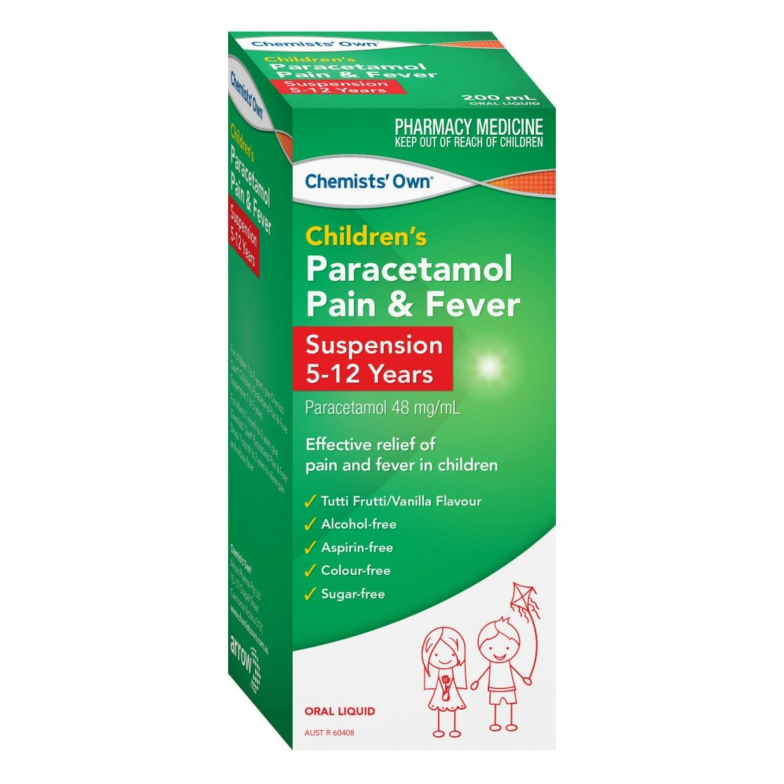 Chemists' Own Children's Paracetamol Pain & Fever 5-12 Yrs Susp 100mL