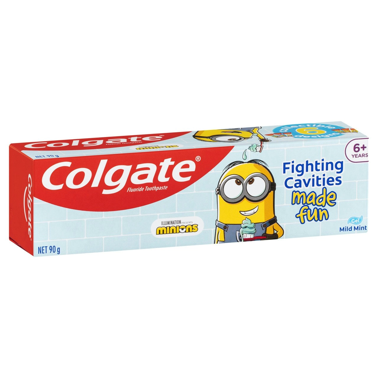 Colgate Kids Minions Toothpaste, 90g, For children 6+ Years, Mild Mint Gel, Sugar Free