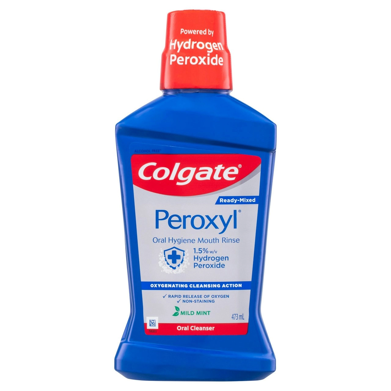 Colgate Peroxyl Oral Hygiene Mouth Rinse Mouthwash, 473mL, Mild Mint with 1.5% Hydrogen Peroxide