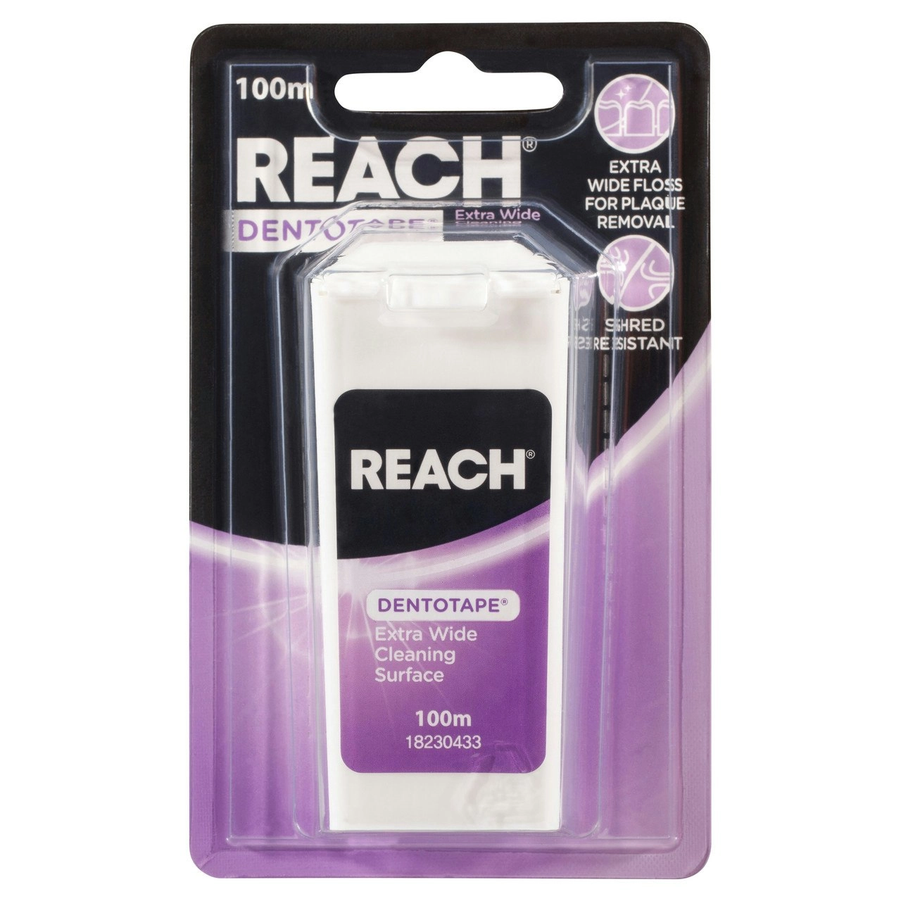 Reach(R) Dentotape Waxed Dental Floss 100m