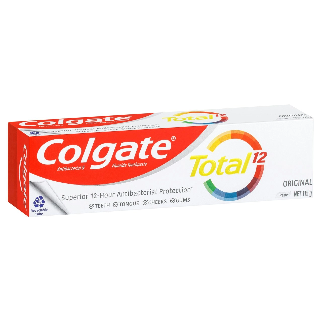 Colgate Total Original Antibacterial Toothpaste 115g, Whole Mouth Health, Multi Benefit