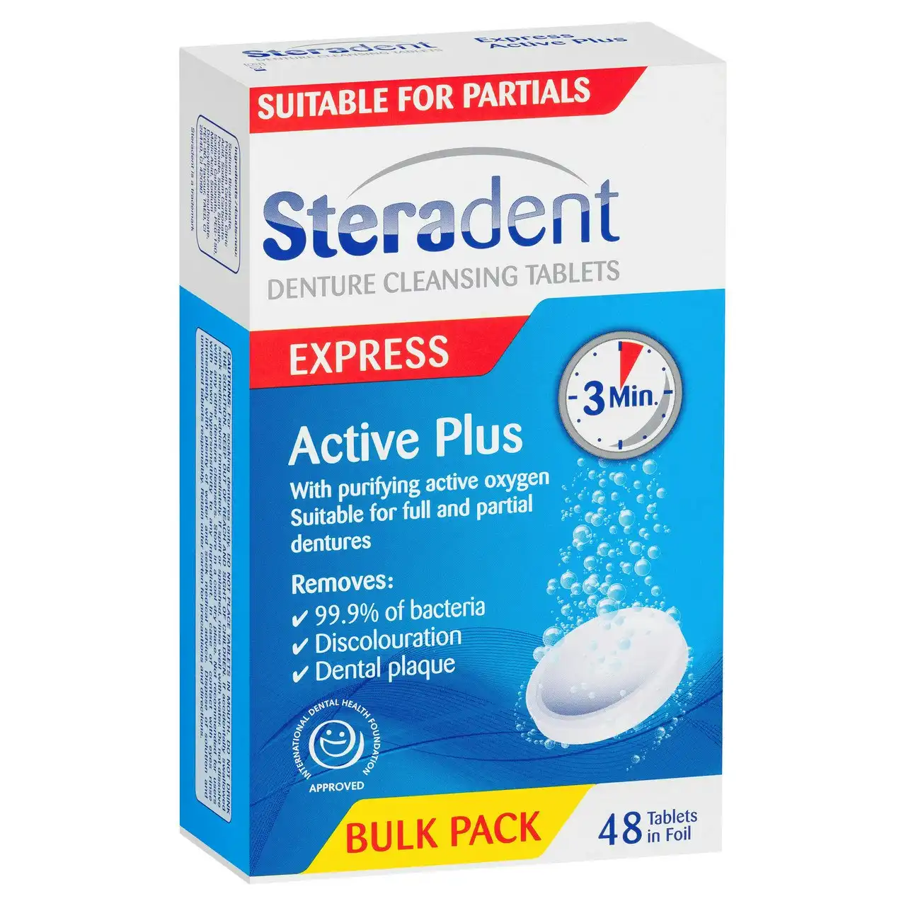 Steradent Active Plus Denture Cleansing Tablets 48 Pack