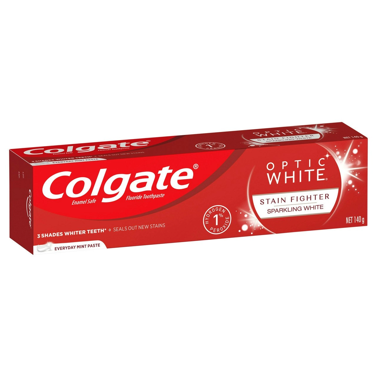 Colgate Optic White Stain Fighter Teeth Whitening Toothpaste, 140g