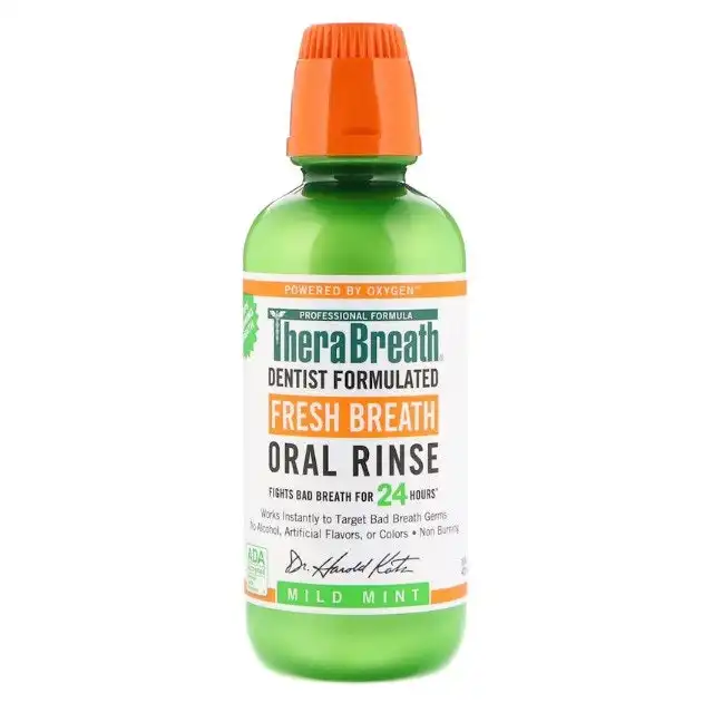 Therabreath Fresh Breath Mild Mint Oral Rinse 473ml