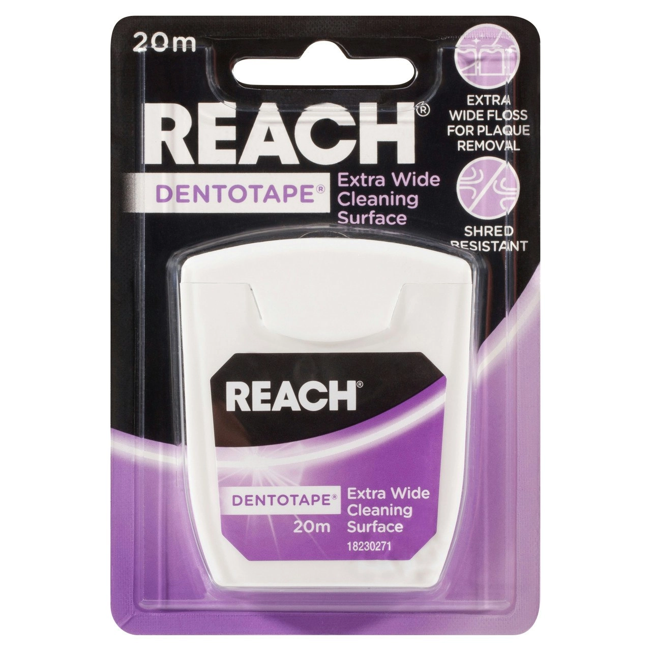 Reach(R) Dentotape Waxed Dental Floss 20m