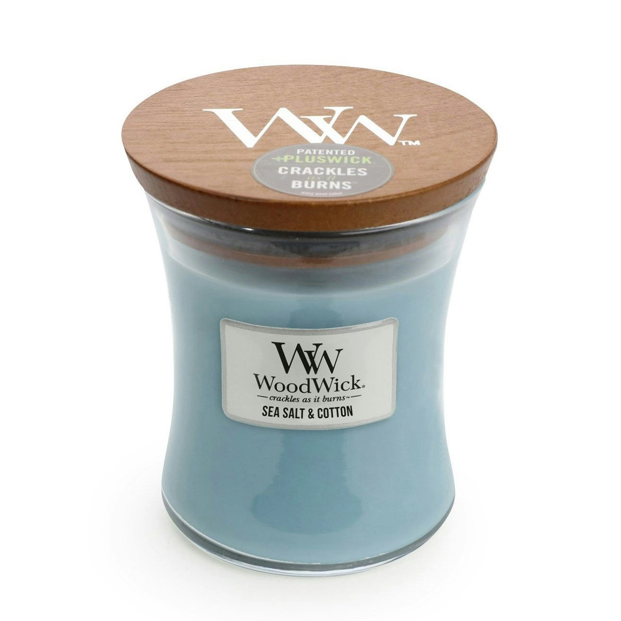 WoodWick Medium Sea Salt & Cotton Scented Candle