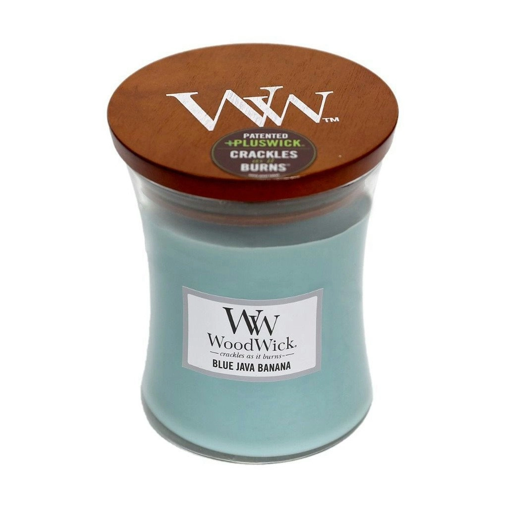 WoodWick Medium Blue Java Banana Scented Candle