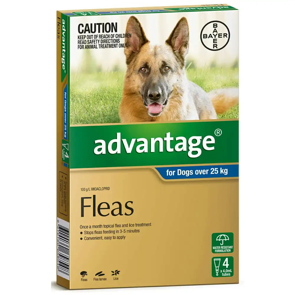 Advantage(TM) Fleas for Dogs Over 25kg - 4 Pack