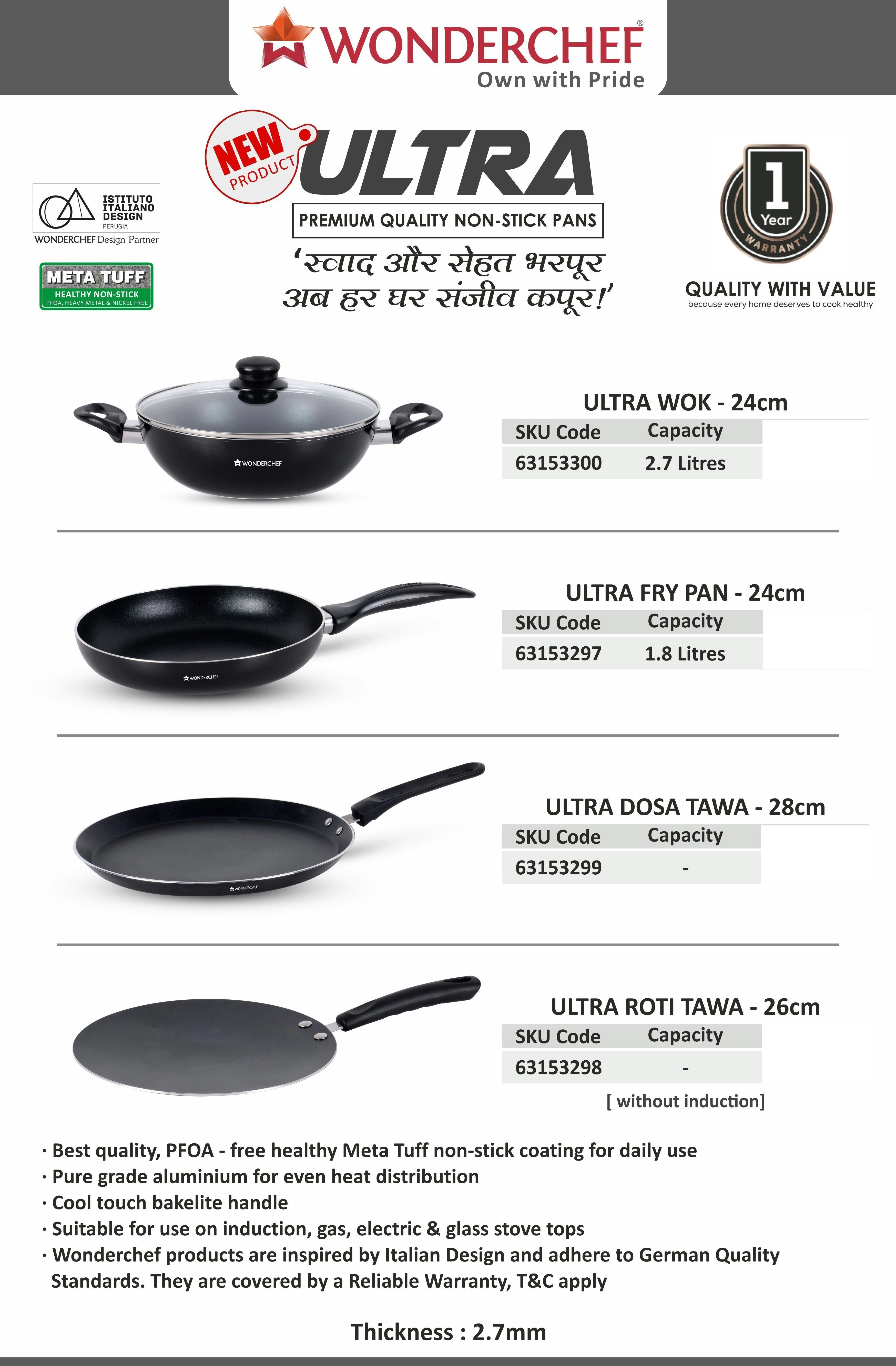 Wonderchef Ultra 5 Pc Cookware Set