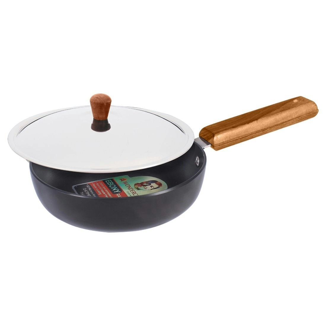 Wonderchef Ebony Hard-Anodised Fry Pan with Lid 24 cm 1.75 L