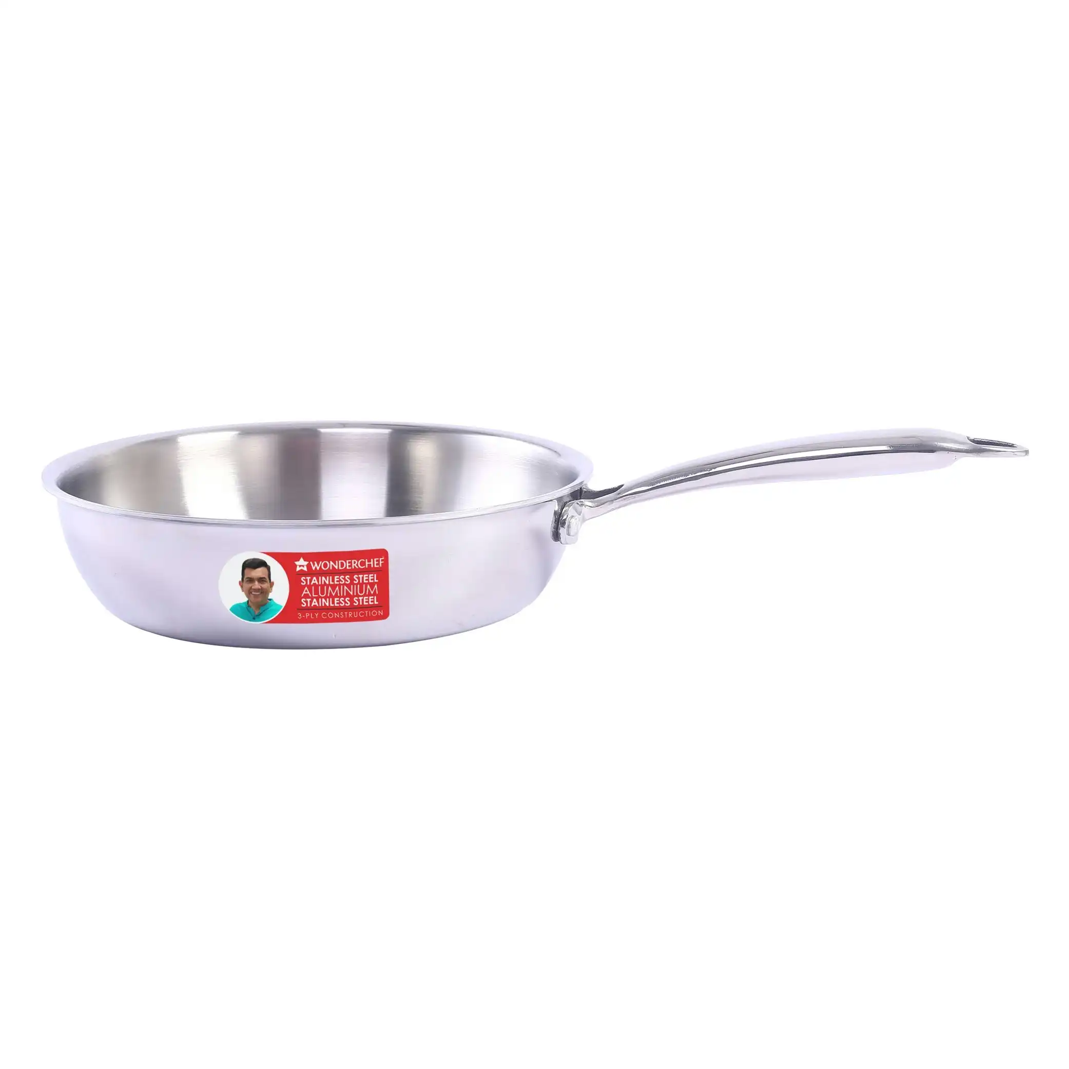 Wonderchef Nigella Stainless Steel Triply Fry Pan 1.8L 22 cm