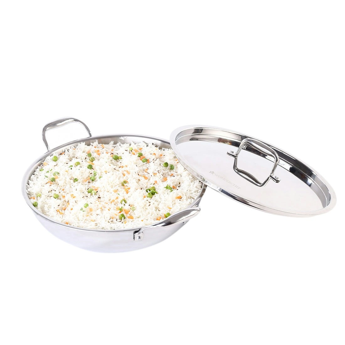 Wonderchef Nigella Stainless Steel Triply Kadhai with SS Lid 30 cm 4.6L