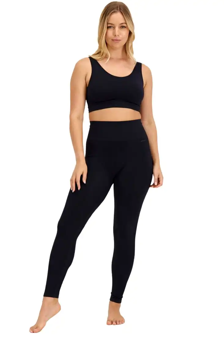 4 x Womens Jockey Life Studio Legging Loungewear Black