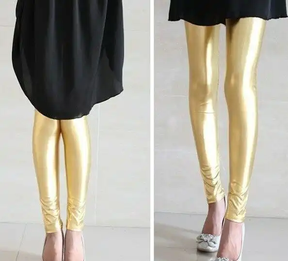 Shiny Metallic Leggings Womens Pants Ladies Gold, Australian Fashion  Boutique