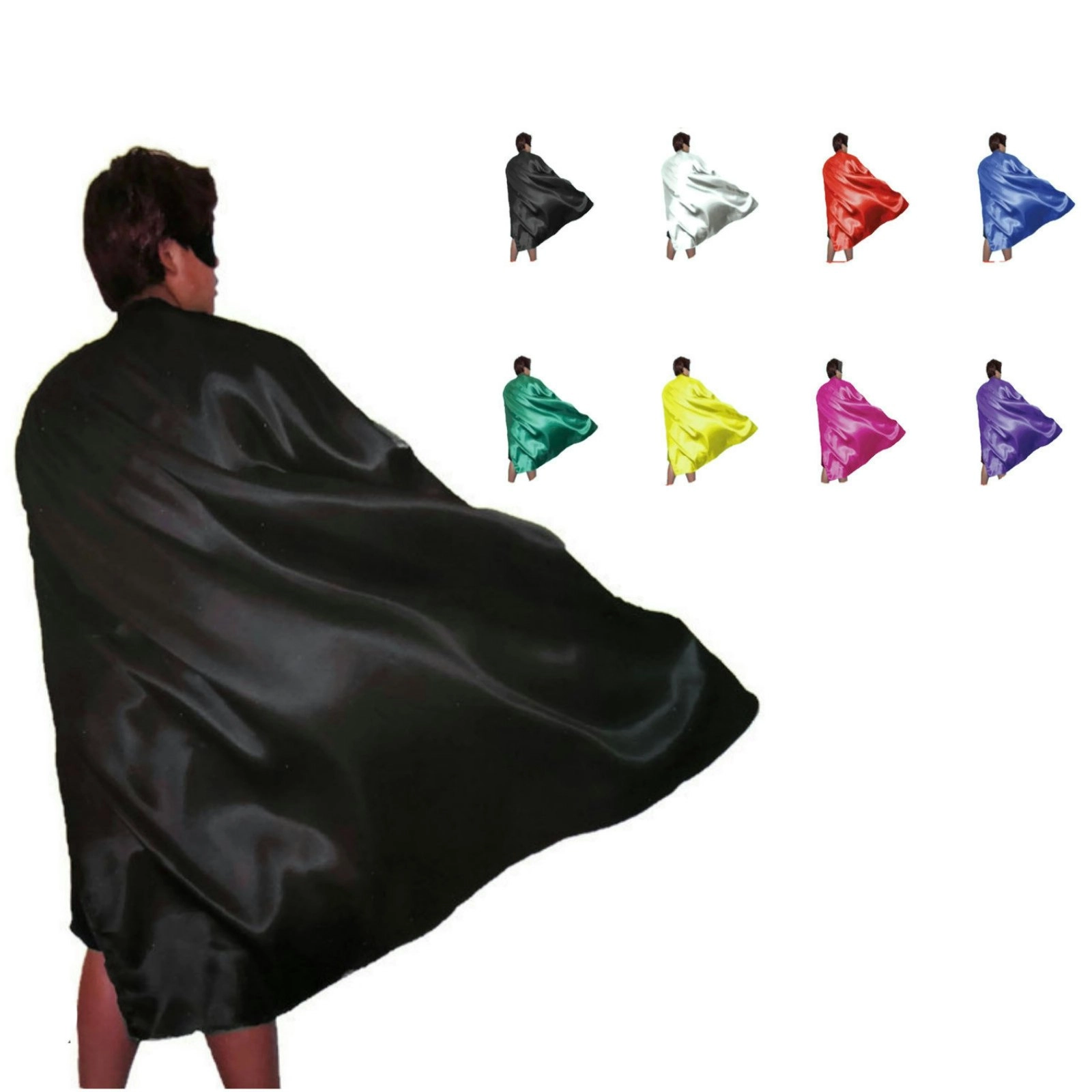 ADULT CAPE Costume Cloak Halloween Fancy Dress Coat Jacket Superhero Book Week