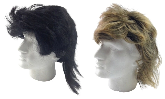 MULLET WIG 80s Fancy Dress Mens Party Costume Rock Bogan Accessory Punk 70s 90s