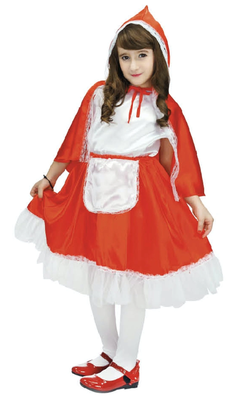 Girls Deluxe Little Red Riding Hood Costume Kids Book Week Fancy Dress