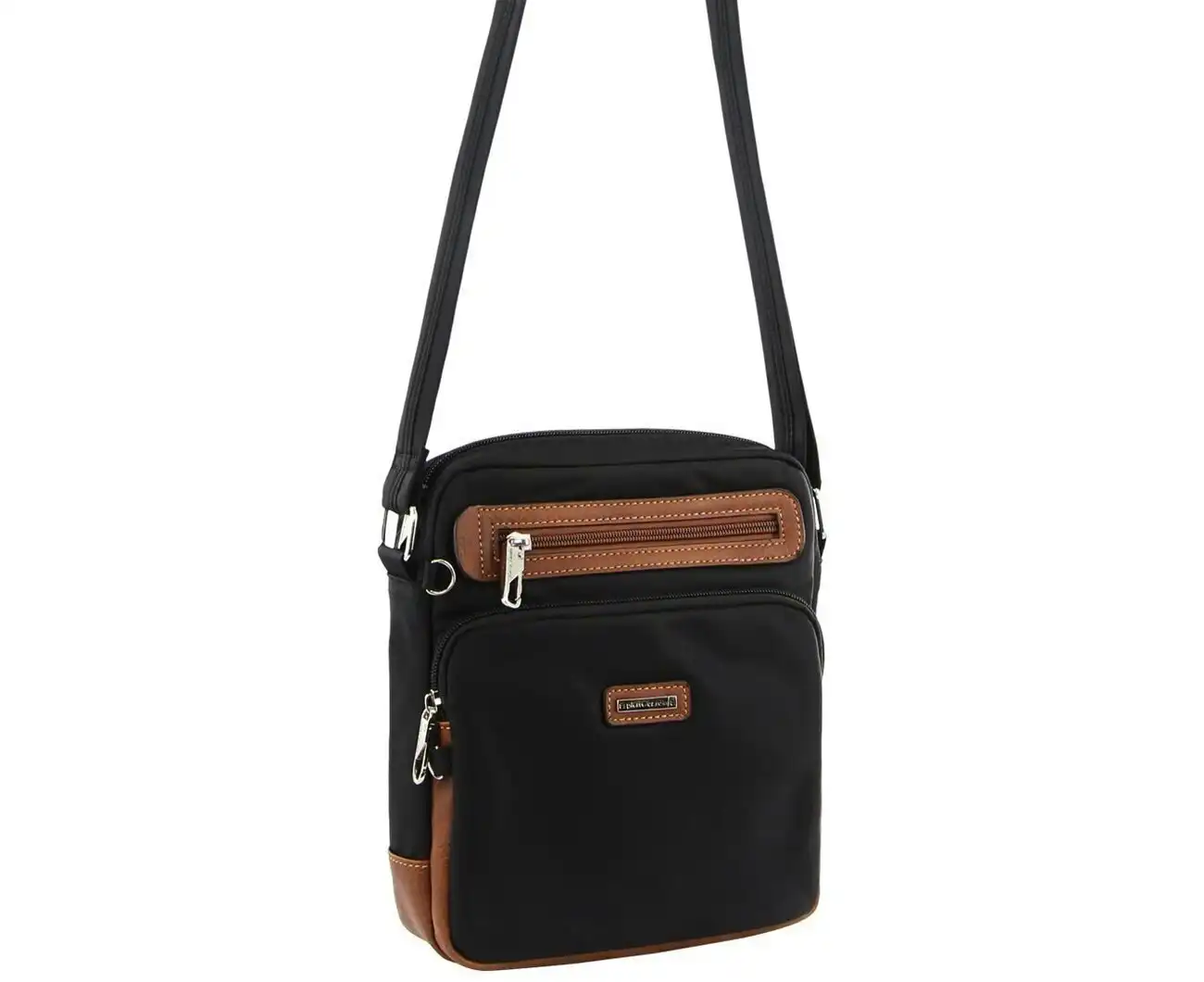 Pierre Cardin Nylon Cross Body Bag - Black