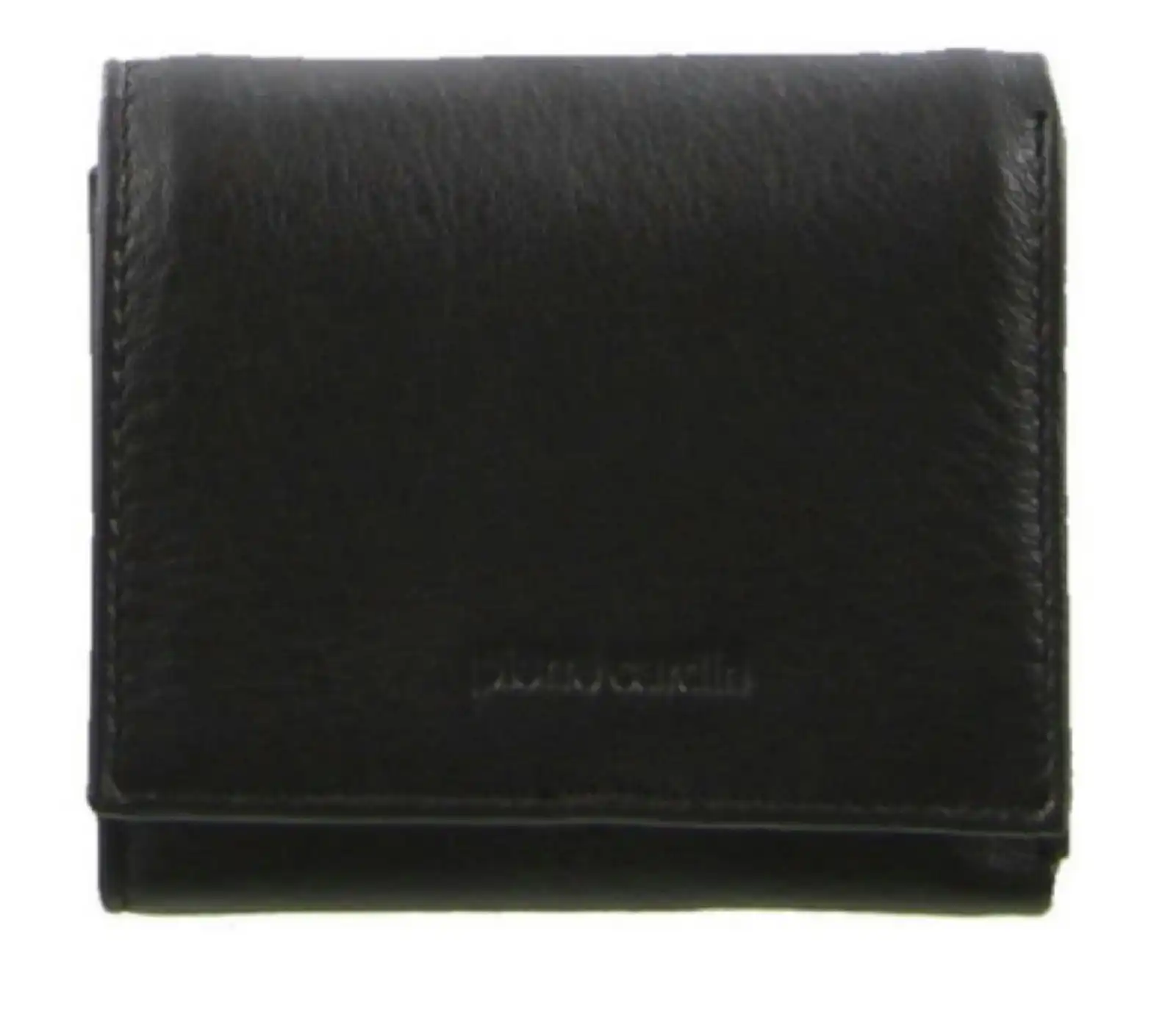 Pierre Cardin RFID Mens Wallet Tri-Fold Genuine Italian Leather - Black