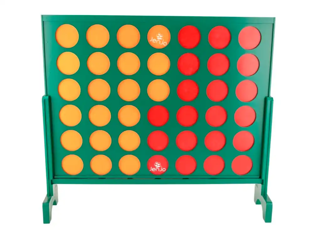 Wooden Indoor Outdoor Giant Connect Four In A Row Game Set 120x109cm Green