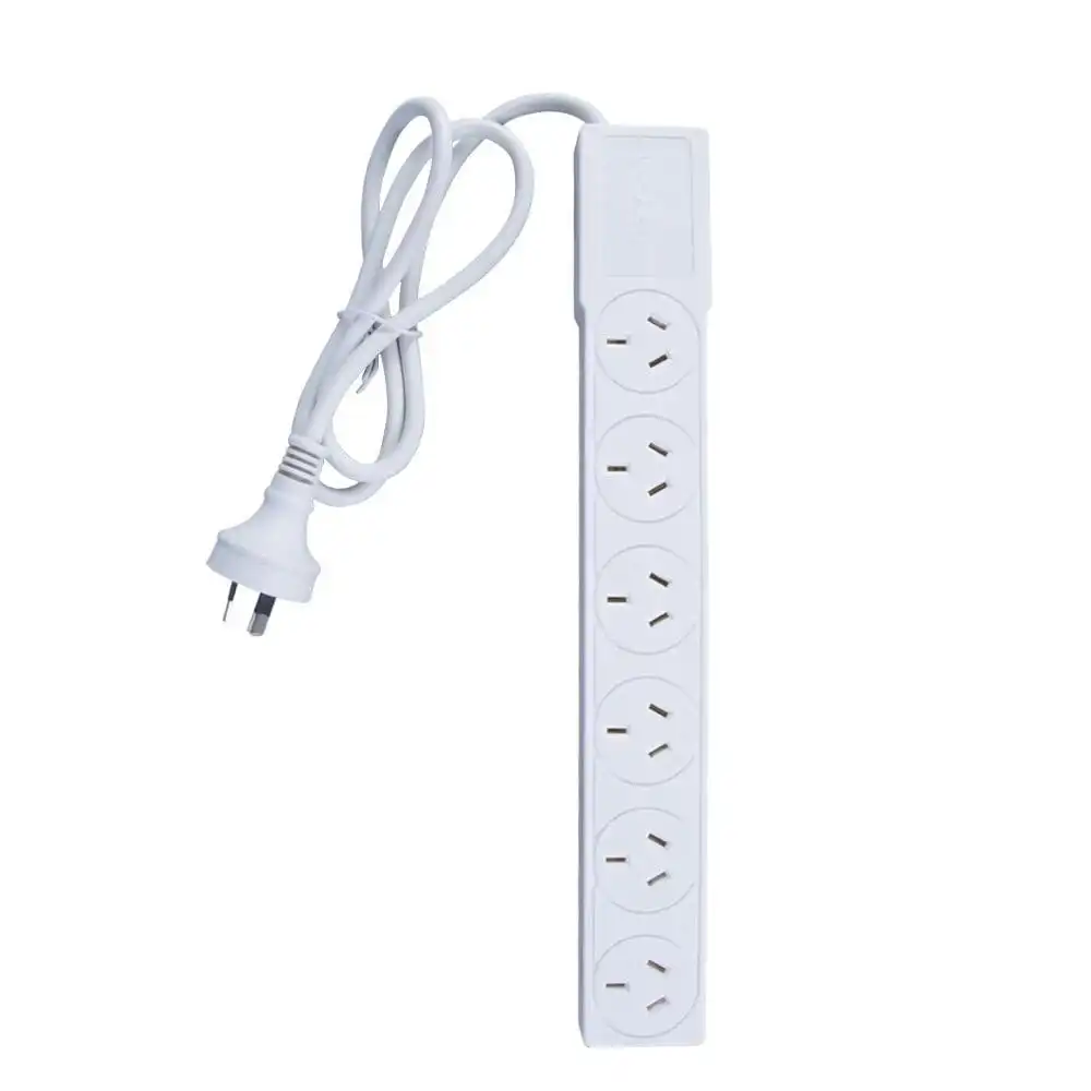 6 Outlet Power Board With Overload Protection 1M Lead Cable