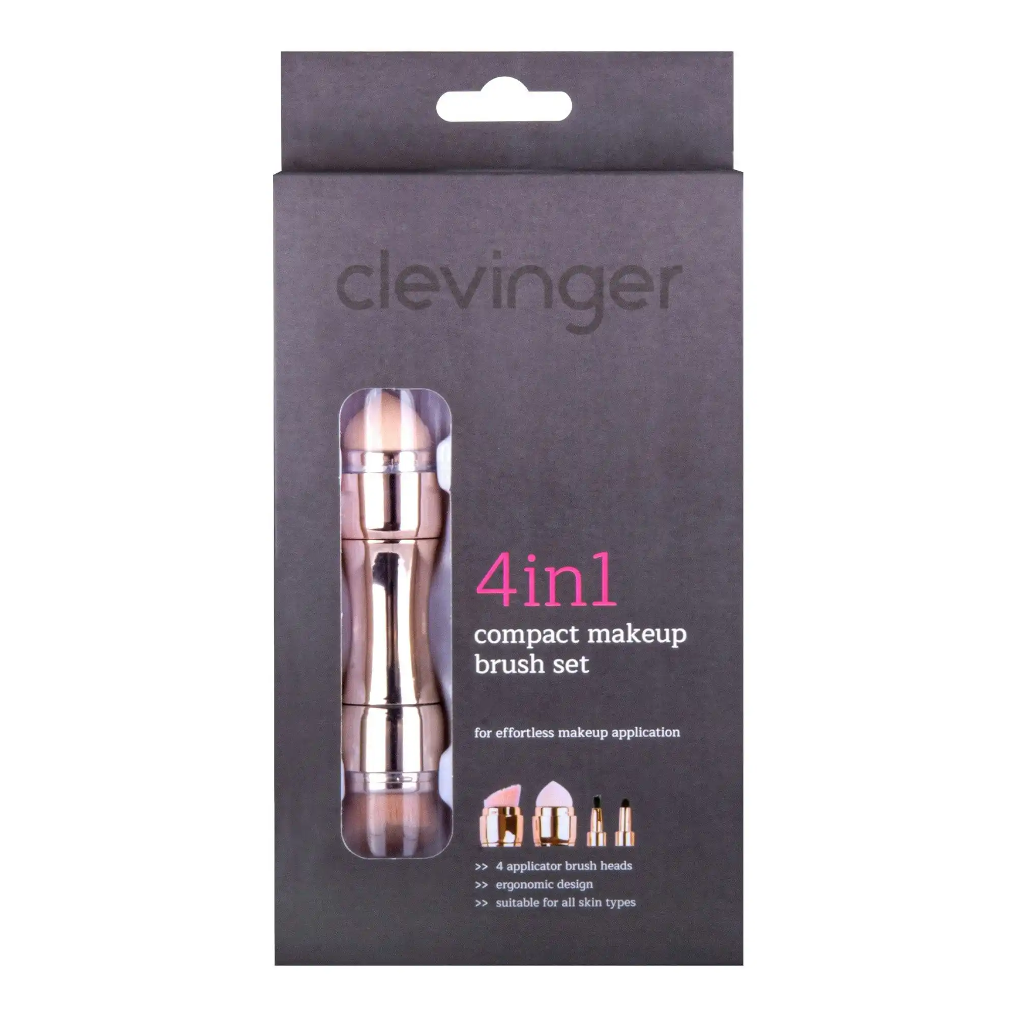 Clevinger 4 in 1 Compact Makeup Brush Set