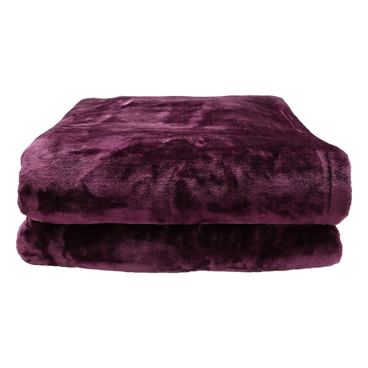 Laura Hill 600GSM Large Double-Sided Faux Mink Blanket - Purple