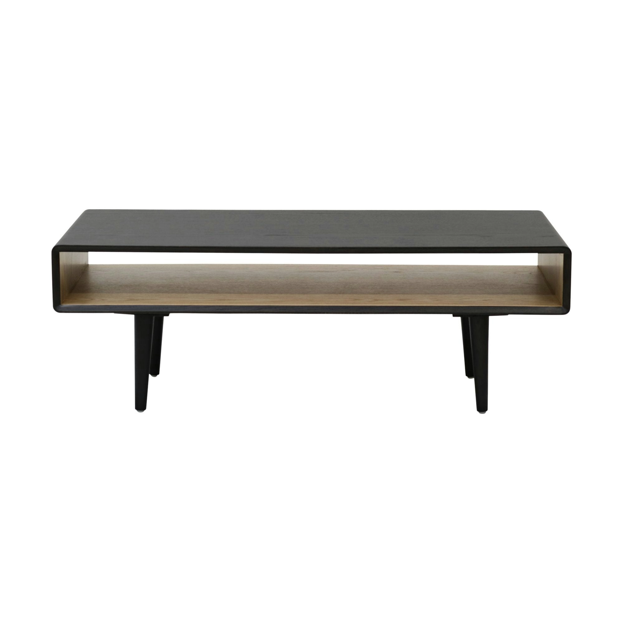 6IXTY Twin Rectangular Wooden Coffee Table 110cm - Black