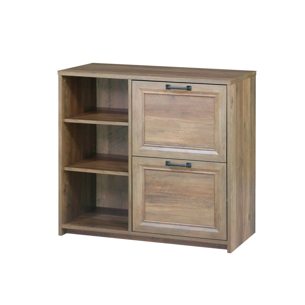 Maestro Furniture Andy Modern 2-Drawer Office Storage Filling Cabinet - Rustic Oak