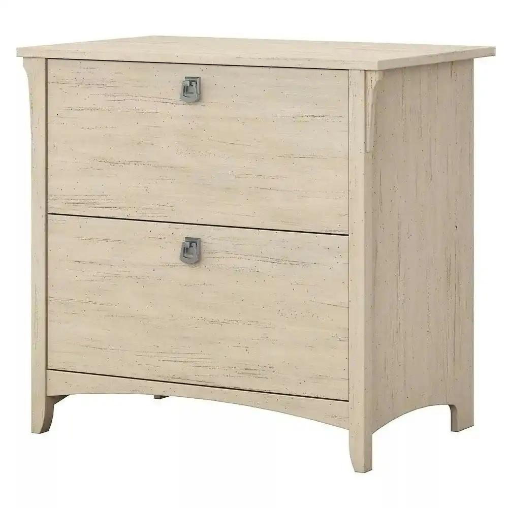 Maestro Furniture Salinas Wooden Classic 2-Drawer File Cabinet Office Storage - Antique White