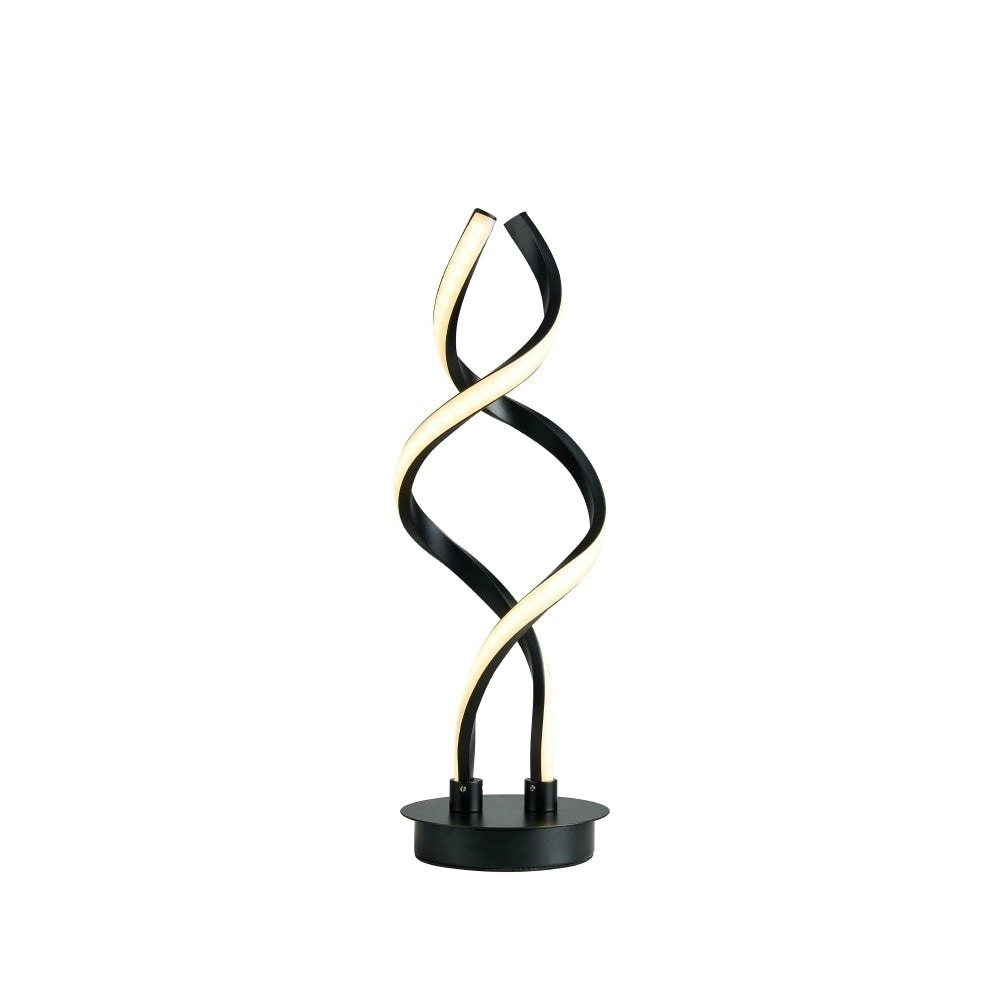 Margaret LED Modern Elegant Spiral Table Lamp Reading Light - Black